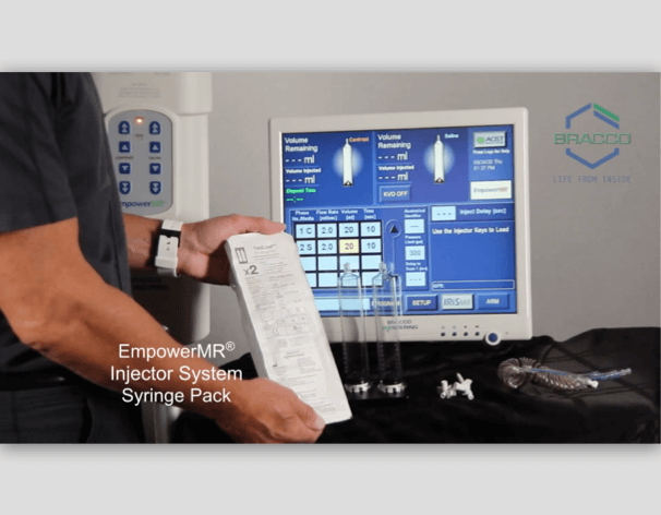 Unboxing of the Syringe Pack to review the consumables for the EmpowerMR Injector System